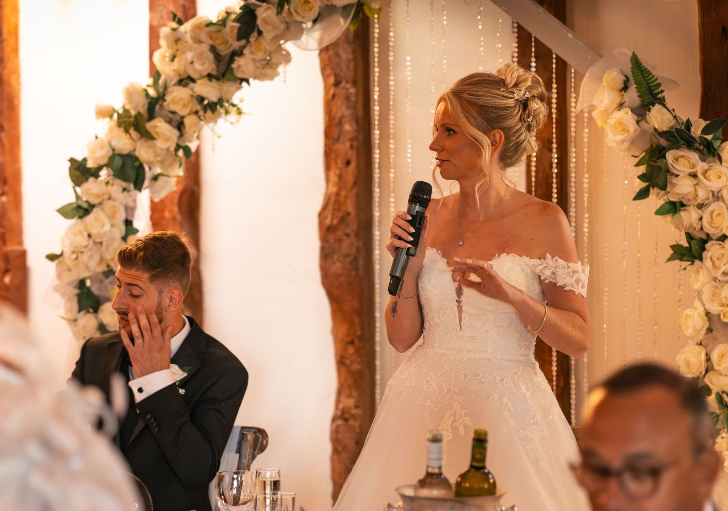 Bride delivering a speech