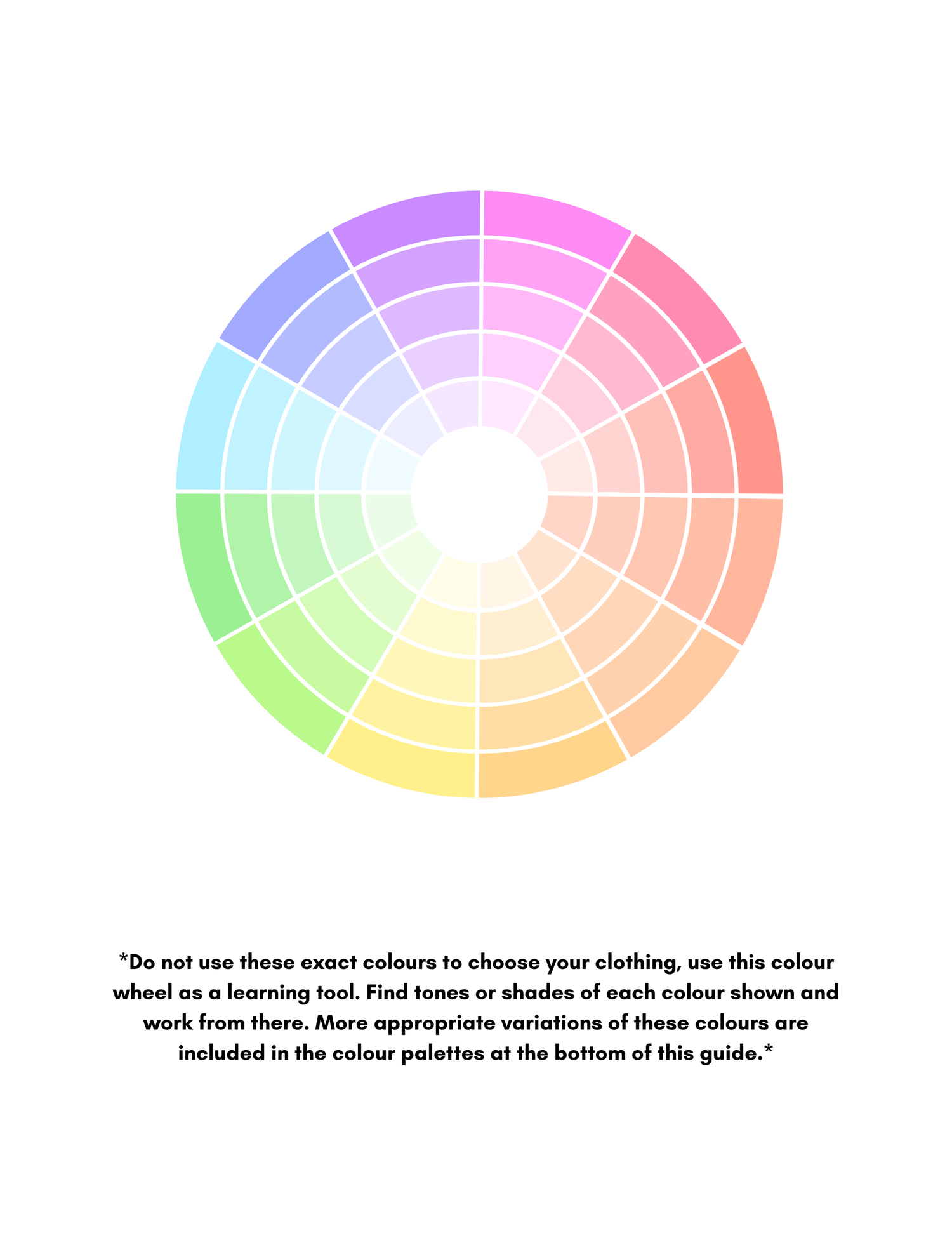 Color wheel diagram showing complementary and analogous color relationships.