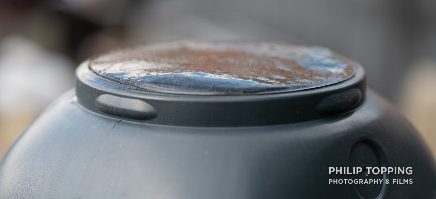 The top of the water boiler is frozen.