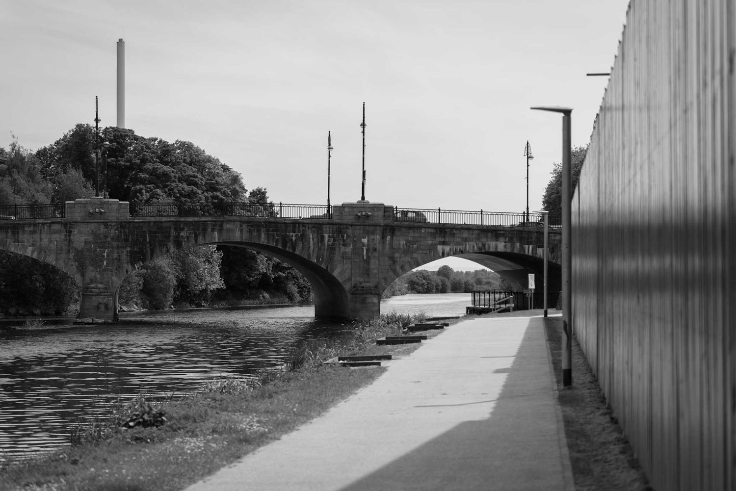 The Bann Bridge in mono.