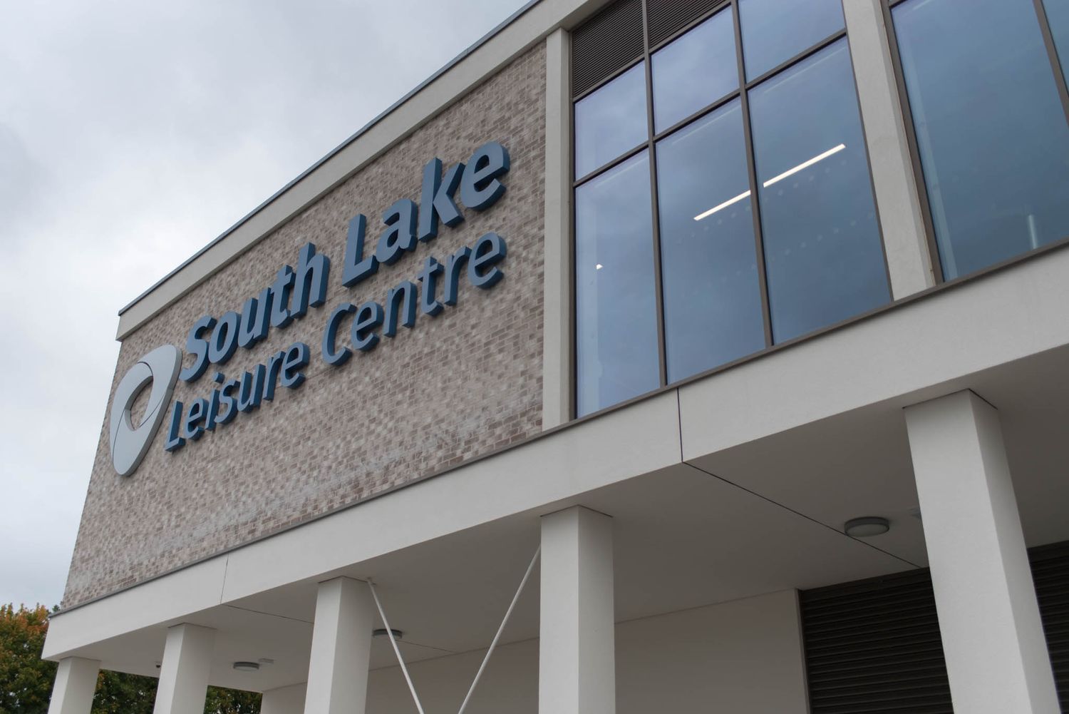 South Lake signage on the side of the building.