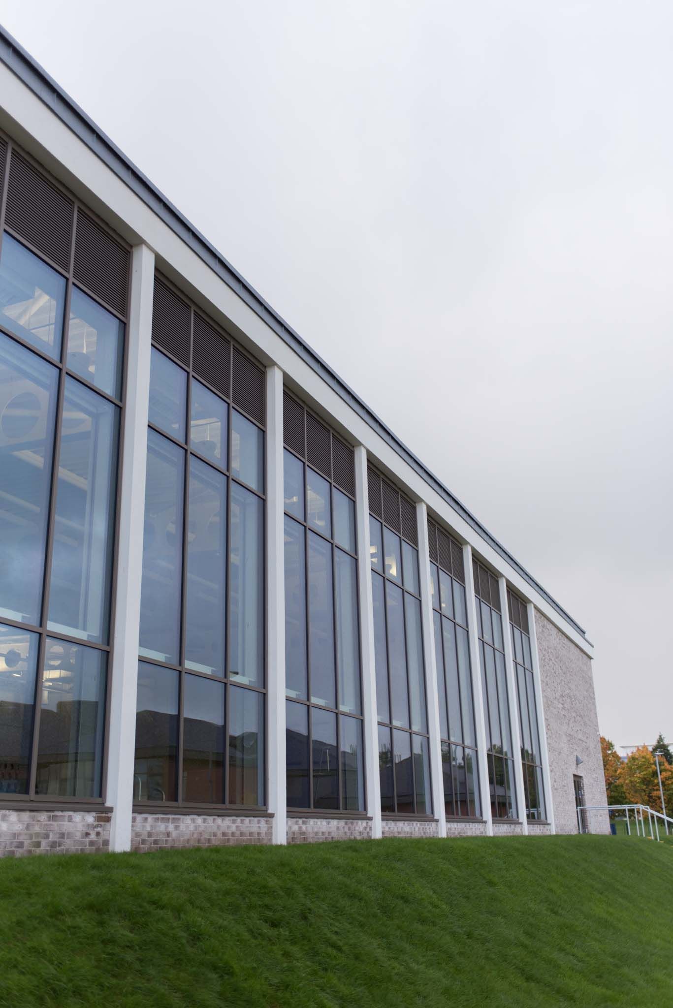Large windows all around the centre.