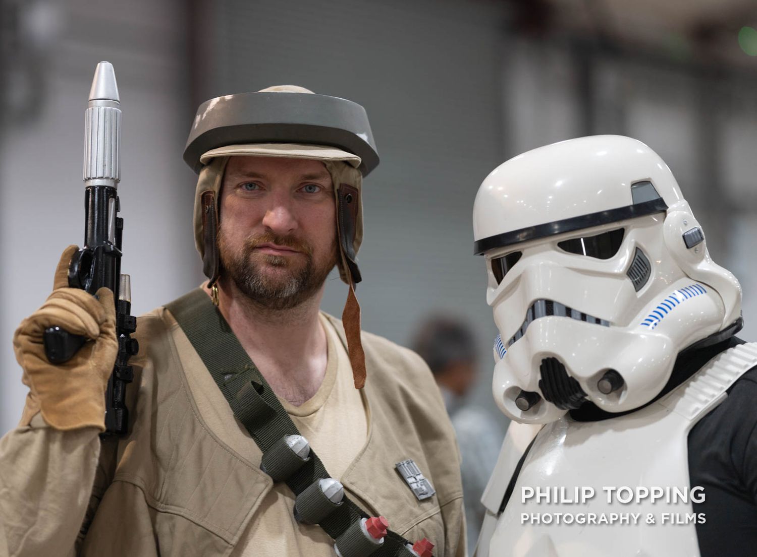 Stromtrooper with cosplayer.