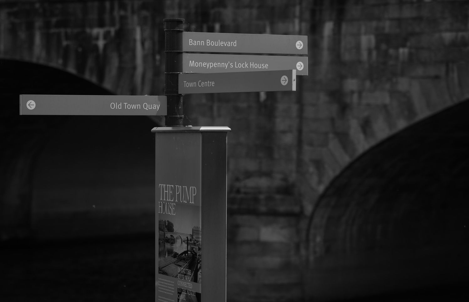 Signage featuring local attractions.