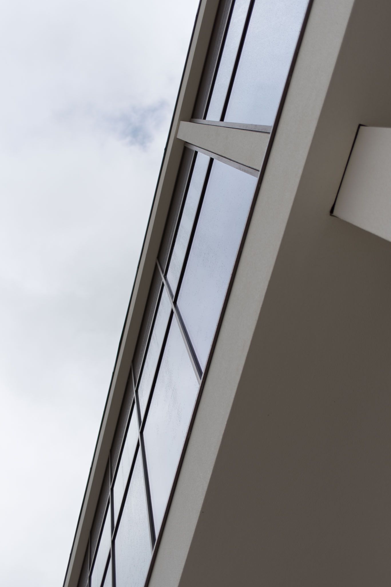 Angle looking up at windows.