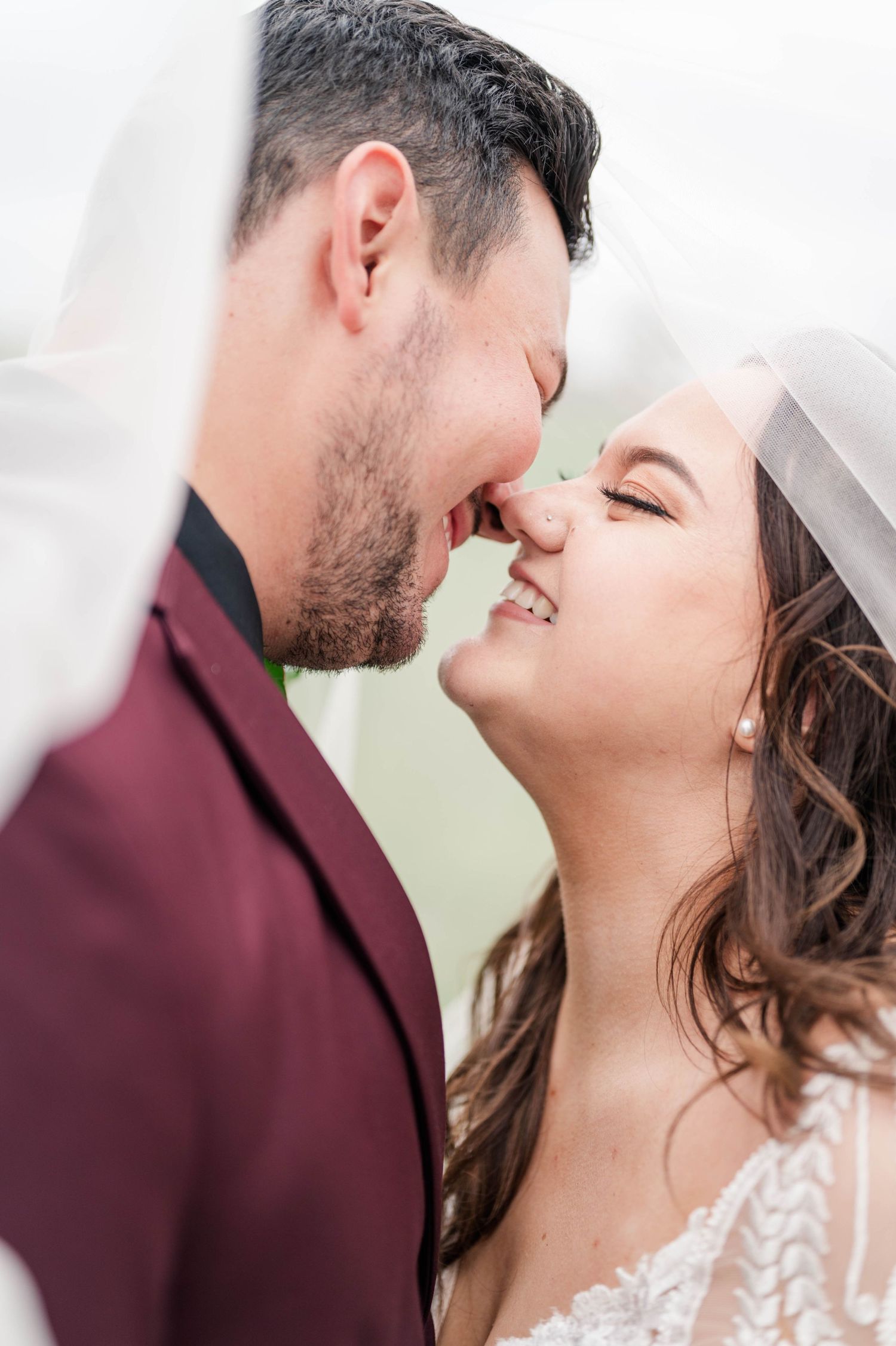 Bride and Groom at Red Acre Barn in Prole, Iowa