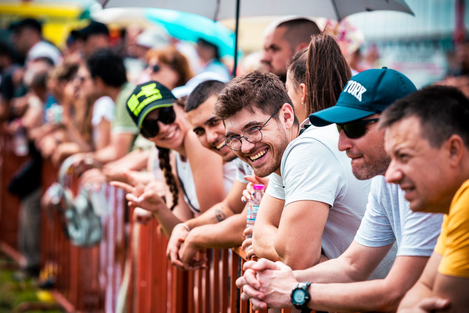 Spectators gathered along the barriers, capturing the energy and engagement of the motorsport crowd in Bulgaria.