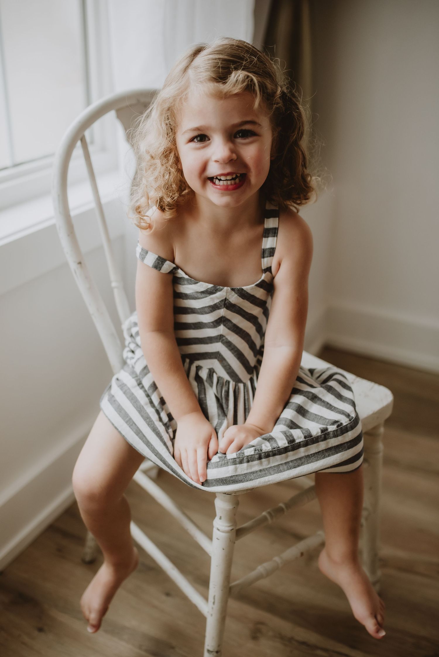 Childhood portrait session in studio