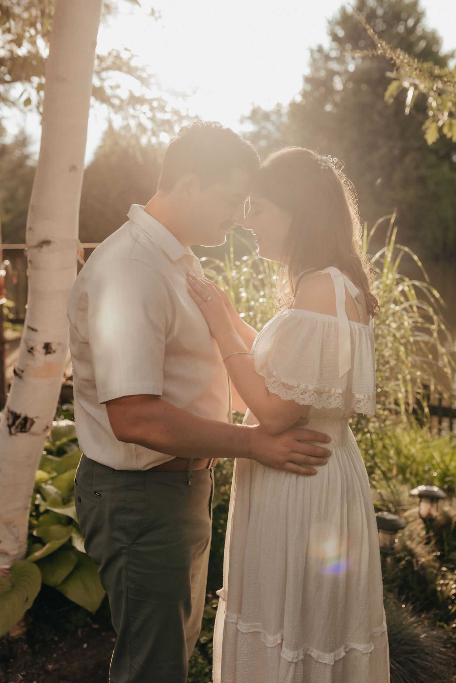 Outdoor family portrait couples