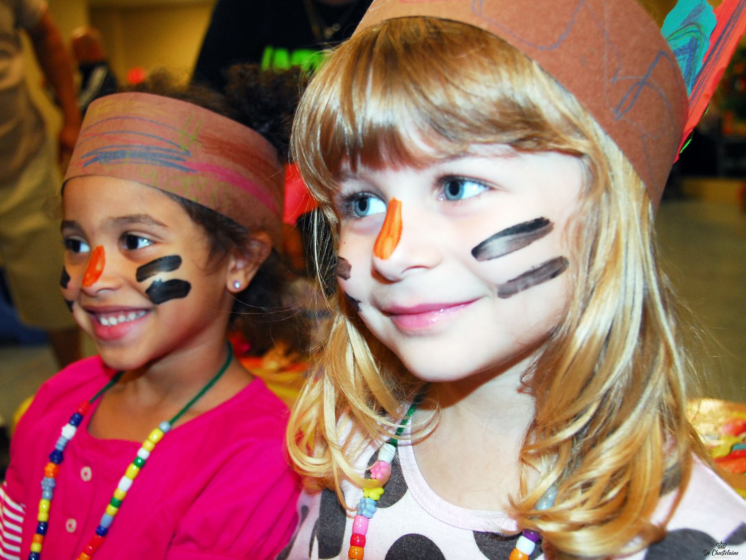 Girls with Native America Face Paint