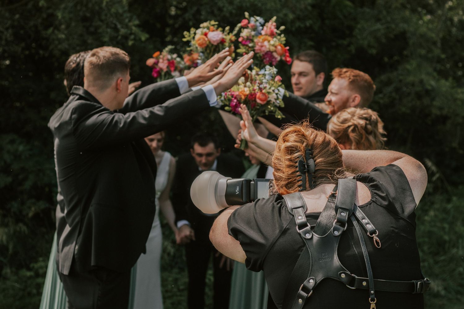 Behind the Scenes wedding shot