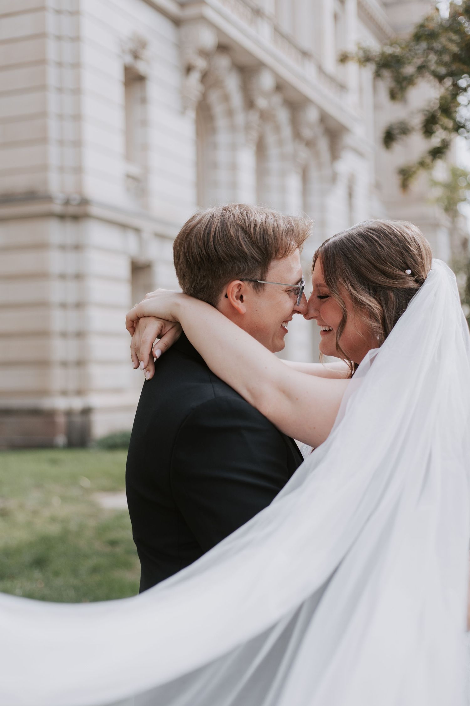Bride and Groom Romantic Shot