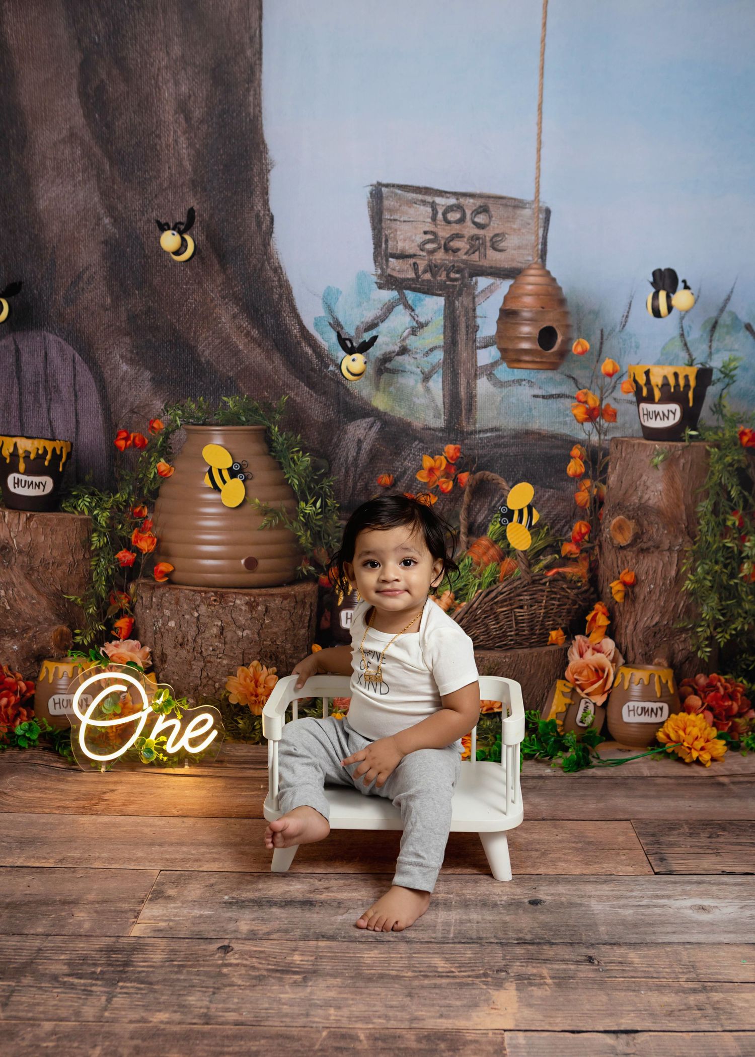 Poor bear themed first birthday