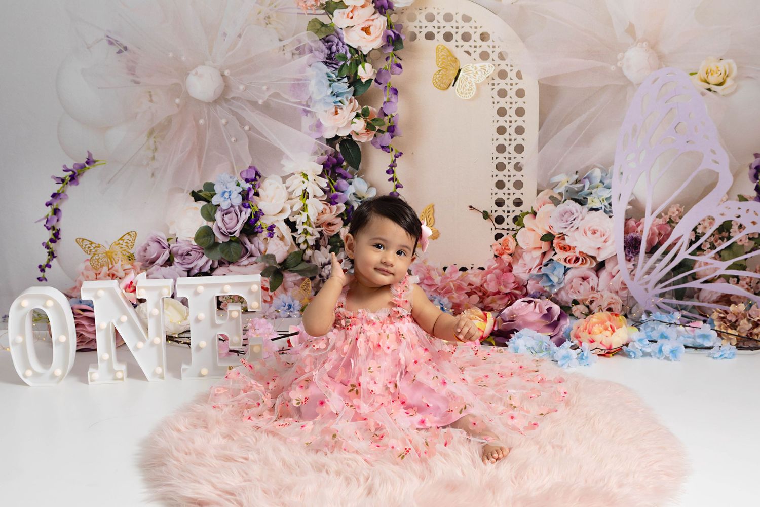 Fairy themed first birthday session