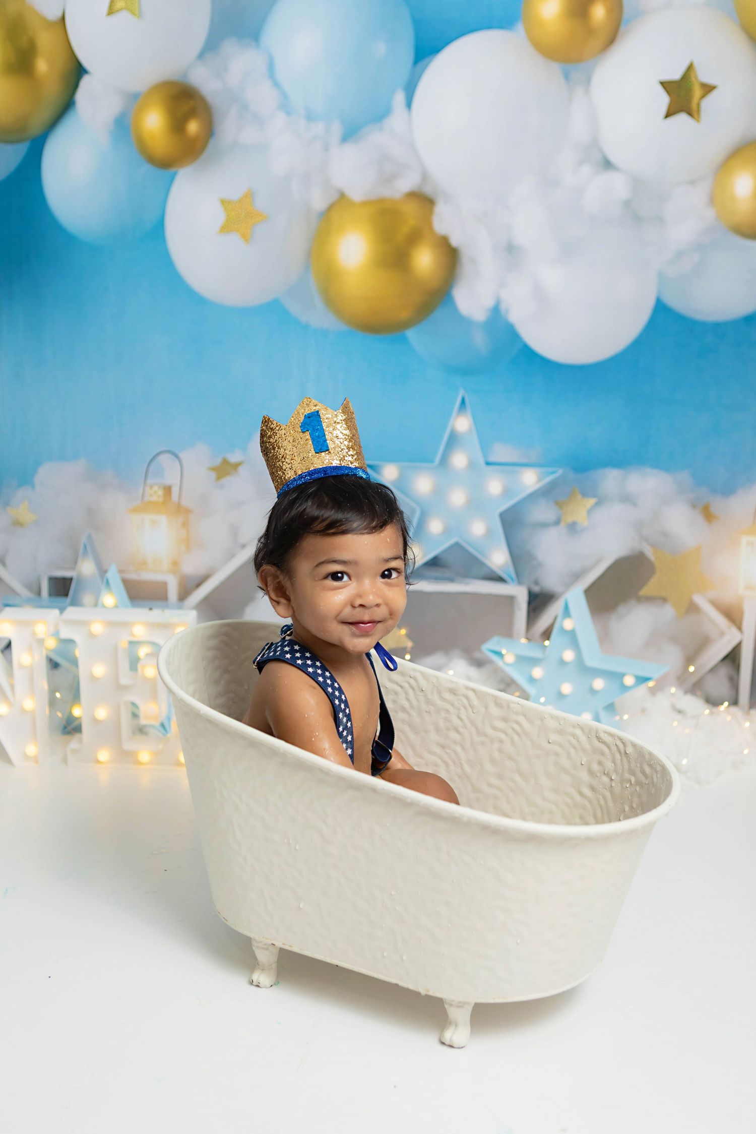 Baby boy in a bathtub