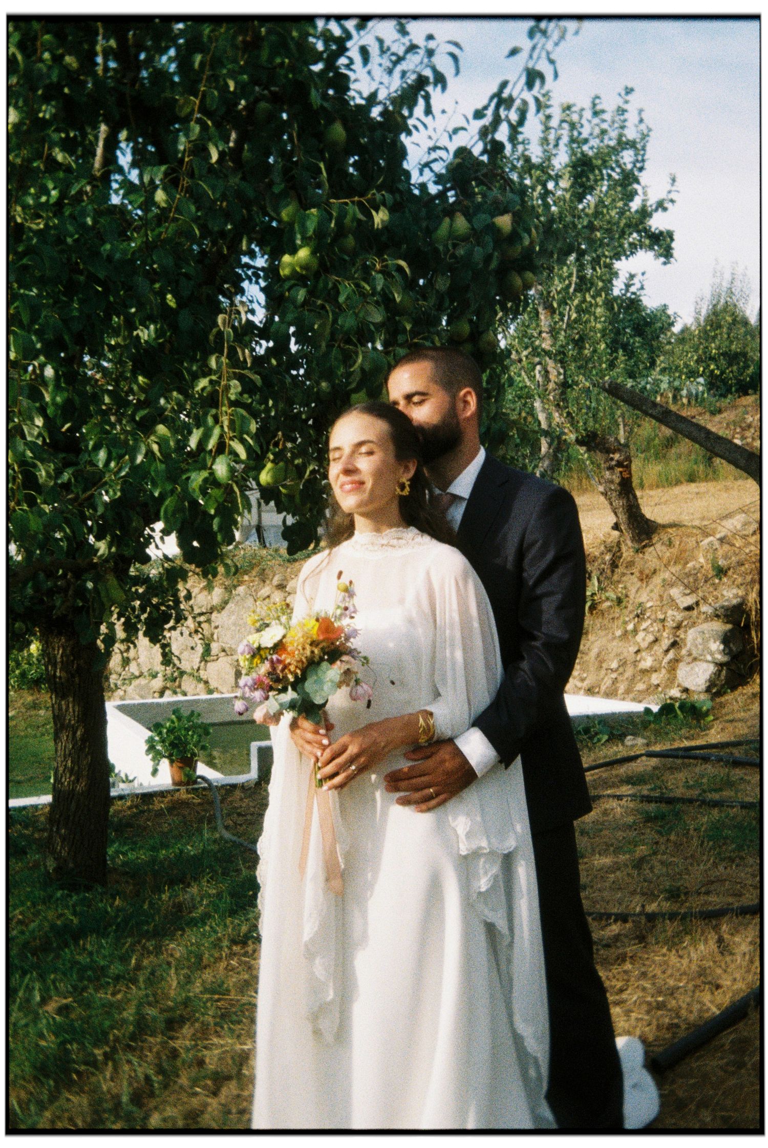 Bride and groom, Wedding photo. Film Photography, Film photographer, Douro valley wedding photo