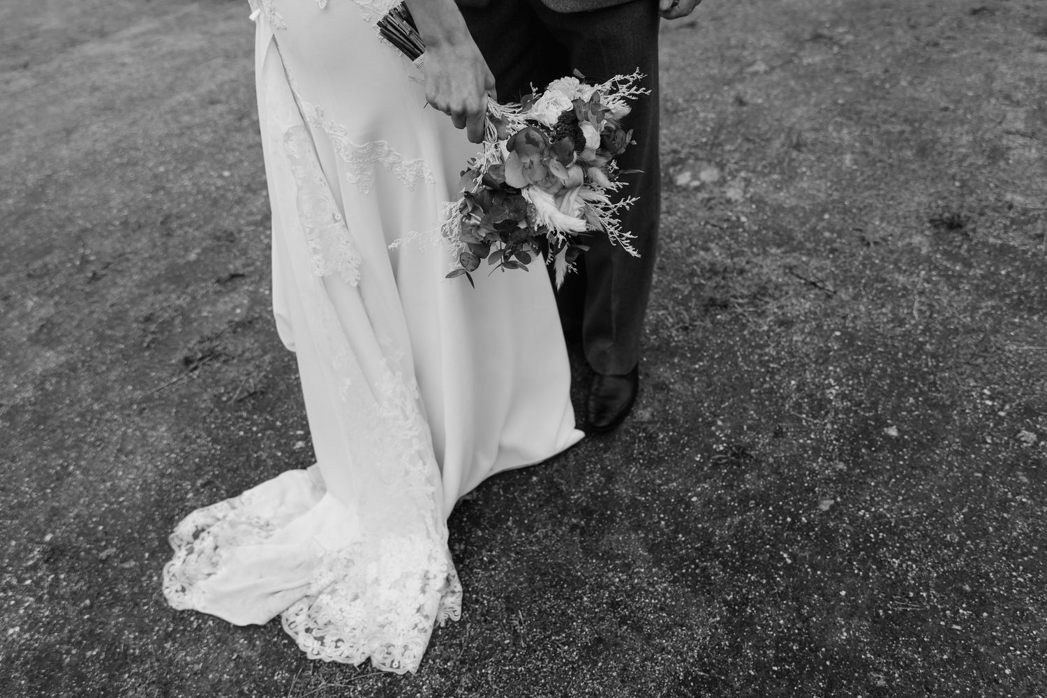 Wedding details, Bride's dress, Grooms suit