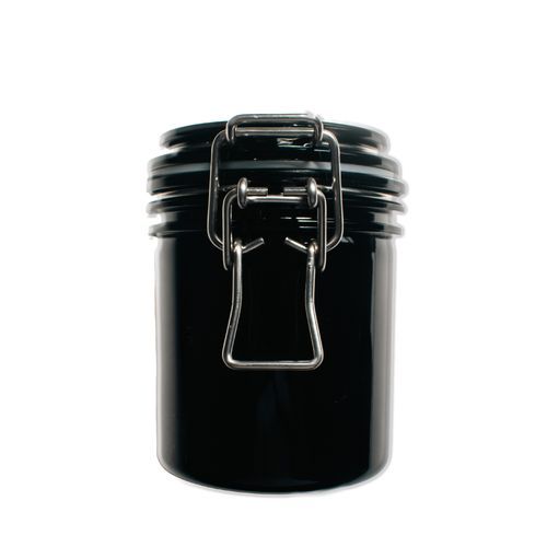 Black container on white background