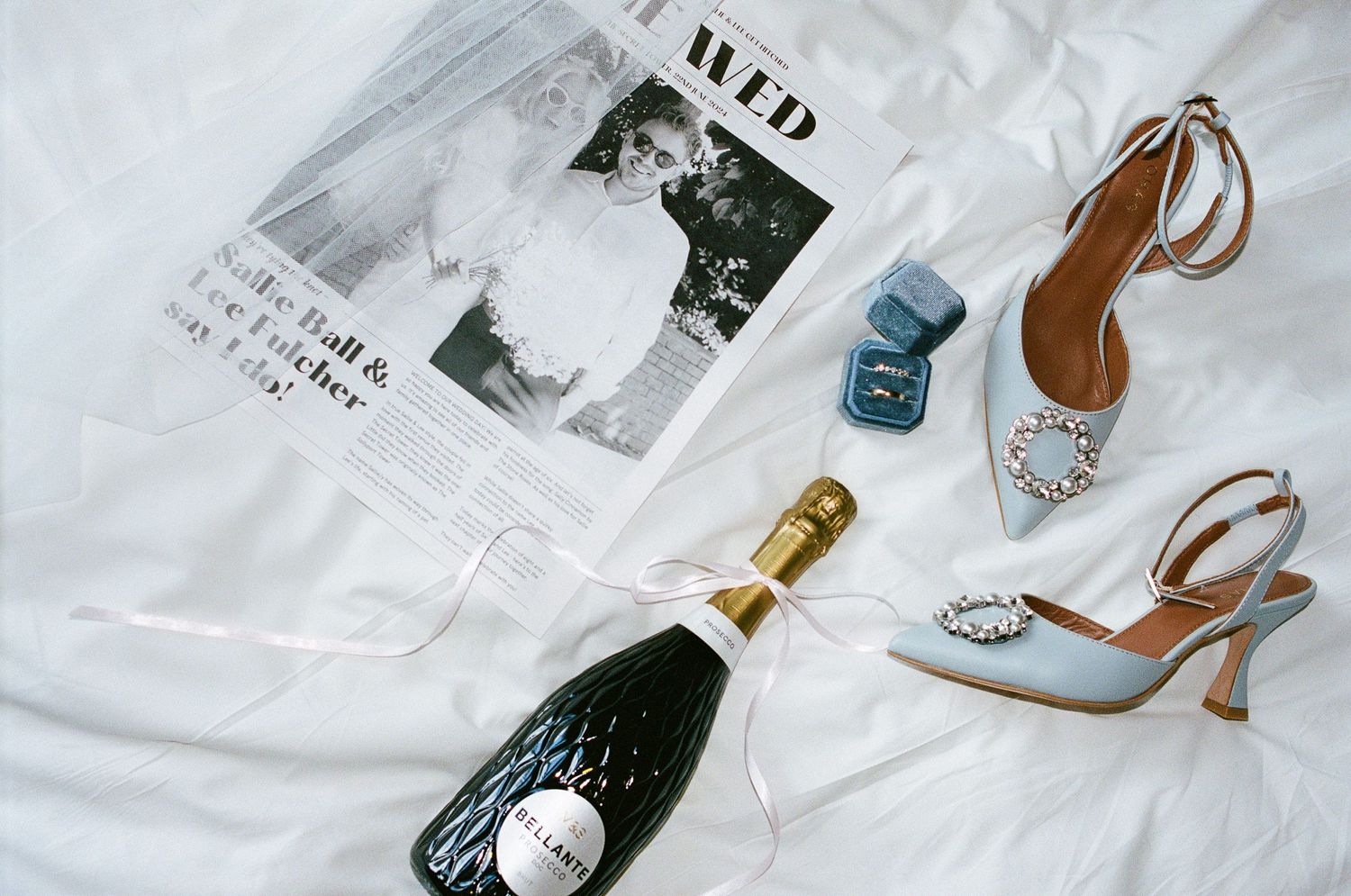 Bridal editorial wedding details captured on 35mm film.