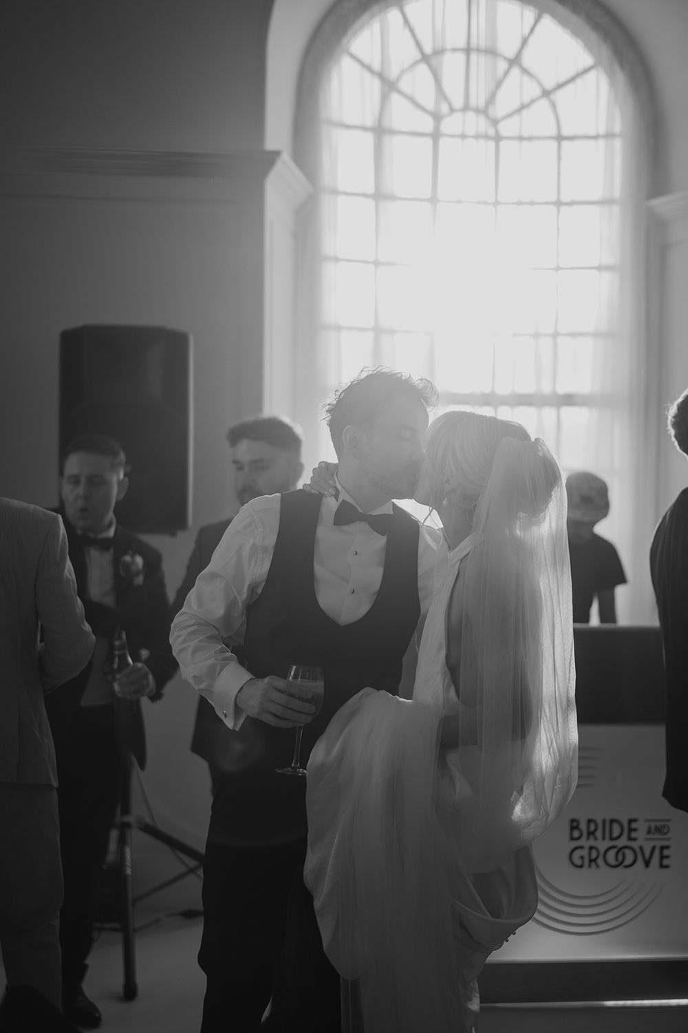 Chic couple during their first dance at The Secret Tower, Newcastle.
