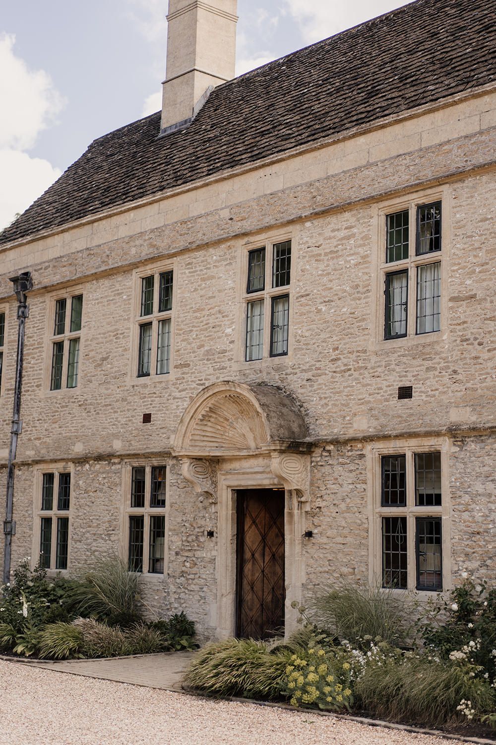 Main entrance to Kin House, Wiltshire.