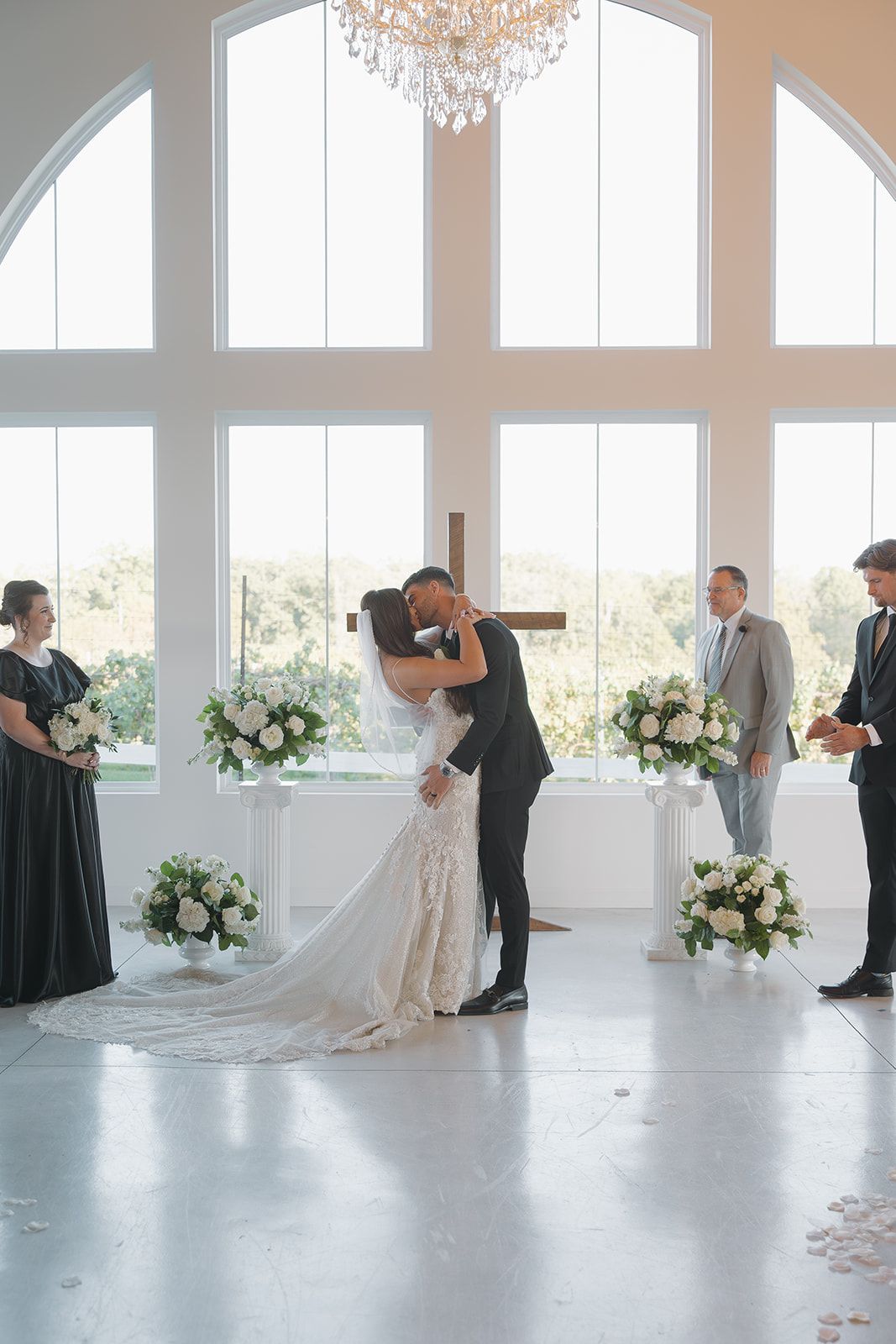 A couple on their wedding day.