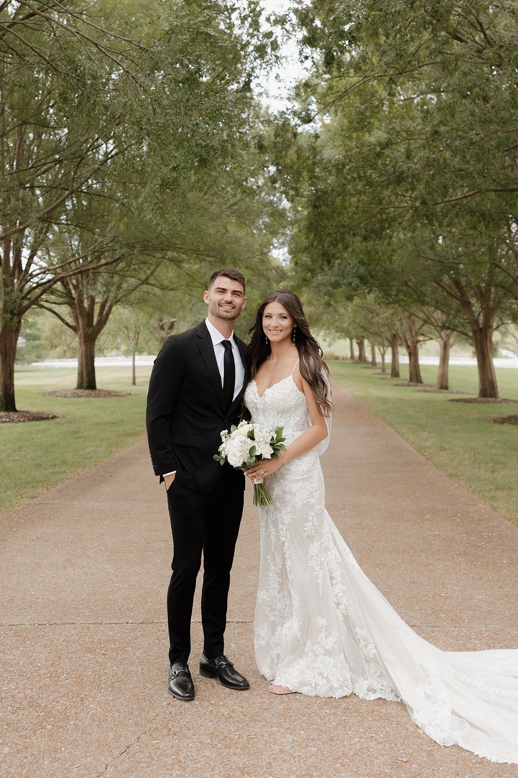 A couple on their wedding day.