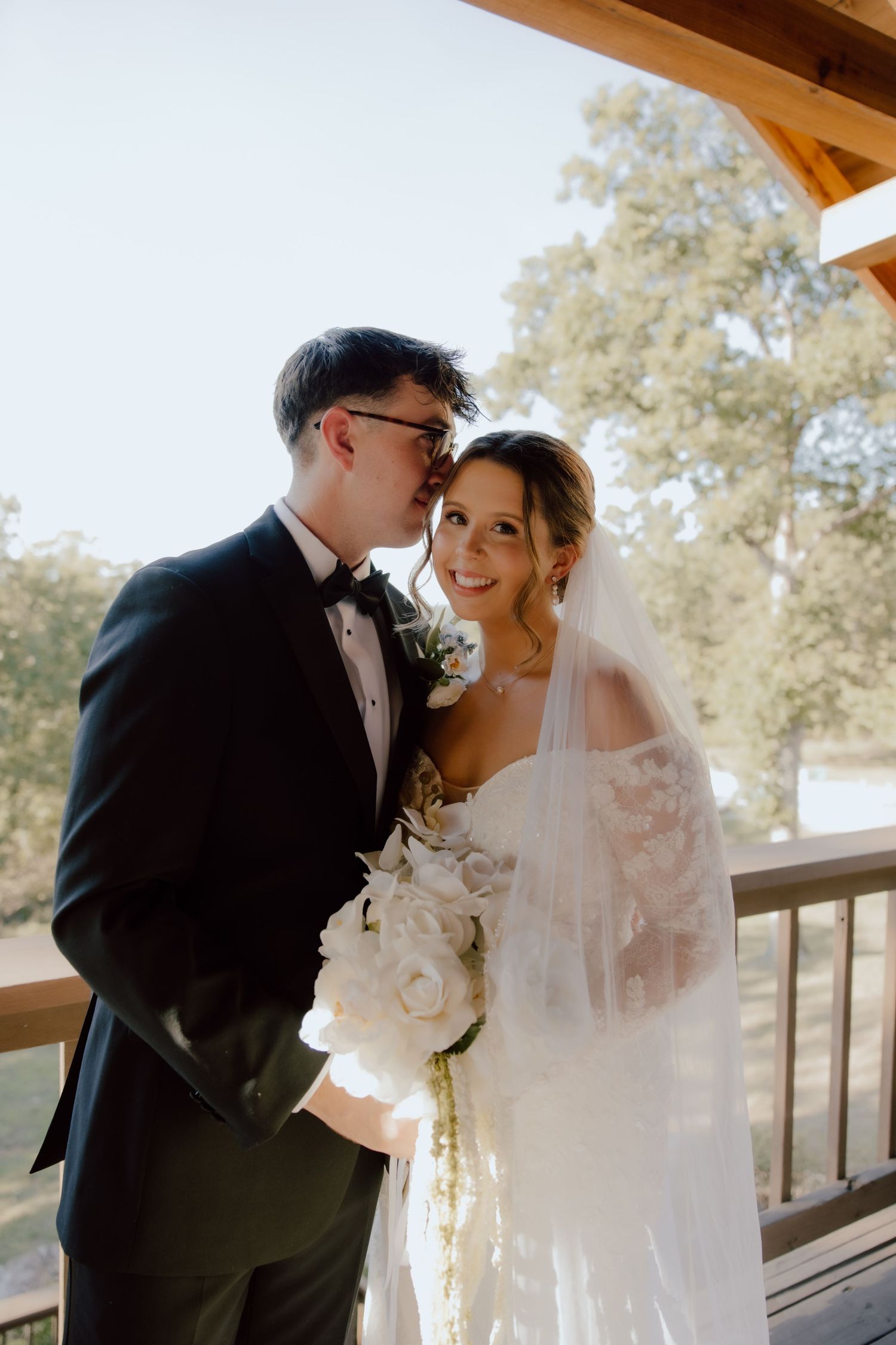 A couple on their wedding day.