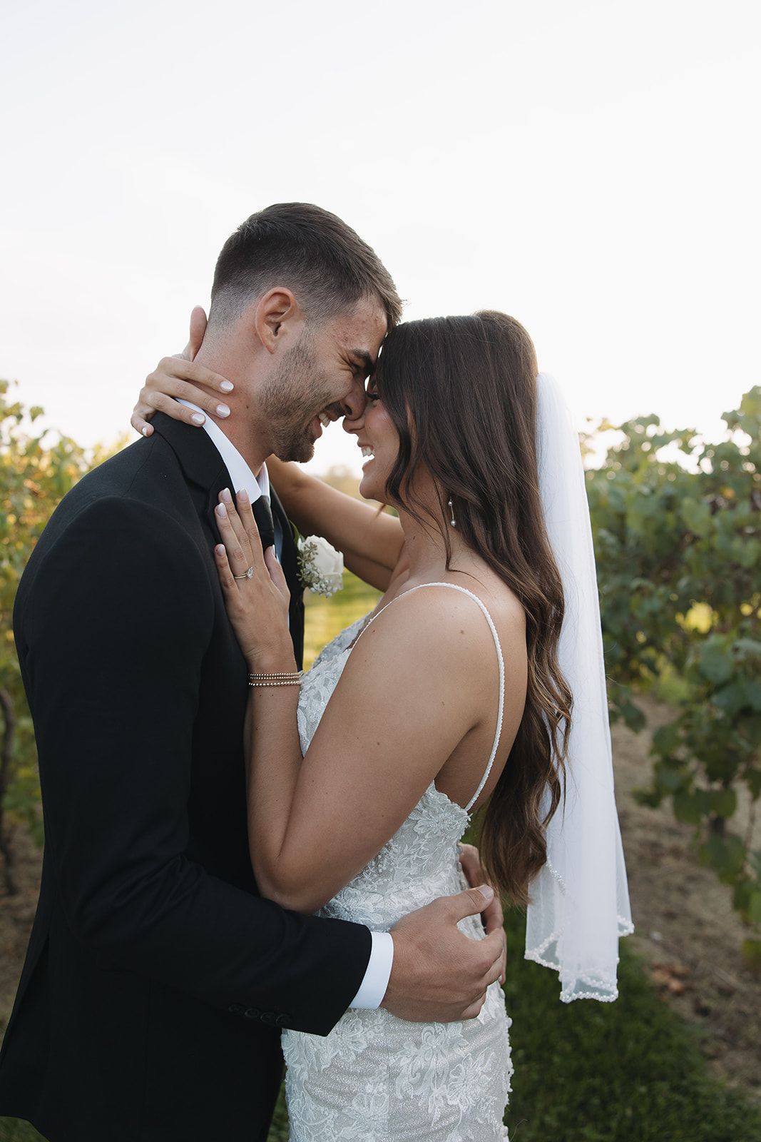 A couple on their wedding day.