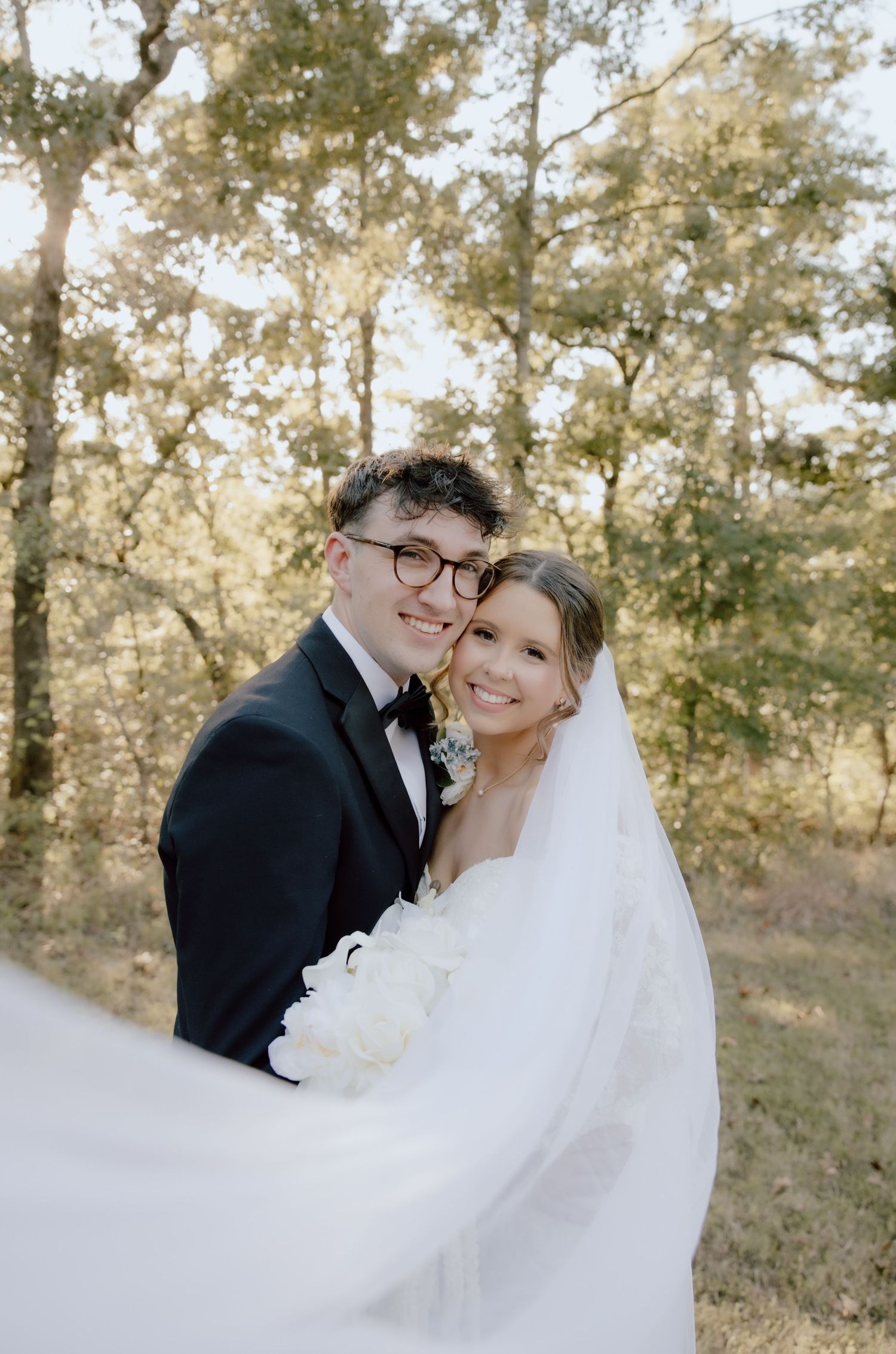 A couple on their wedding day.