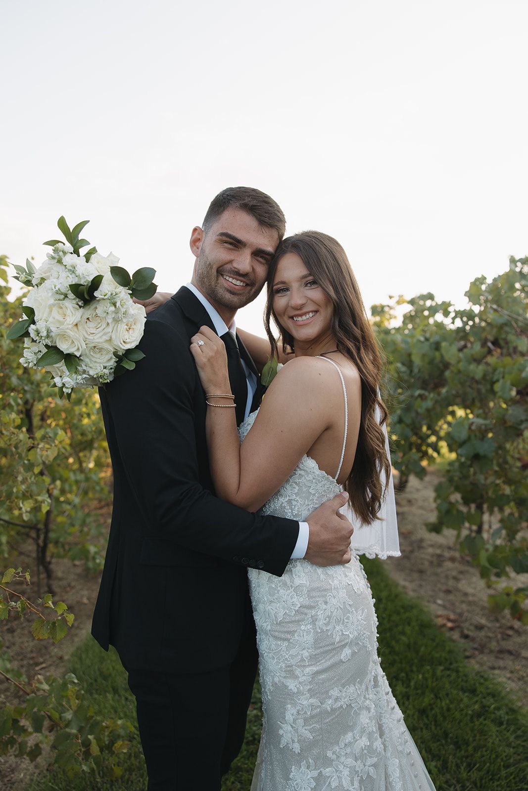 A couple on their wedding day.