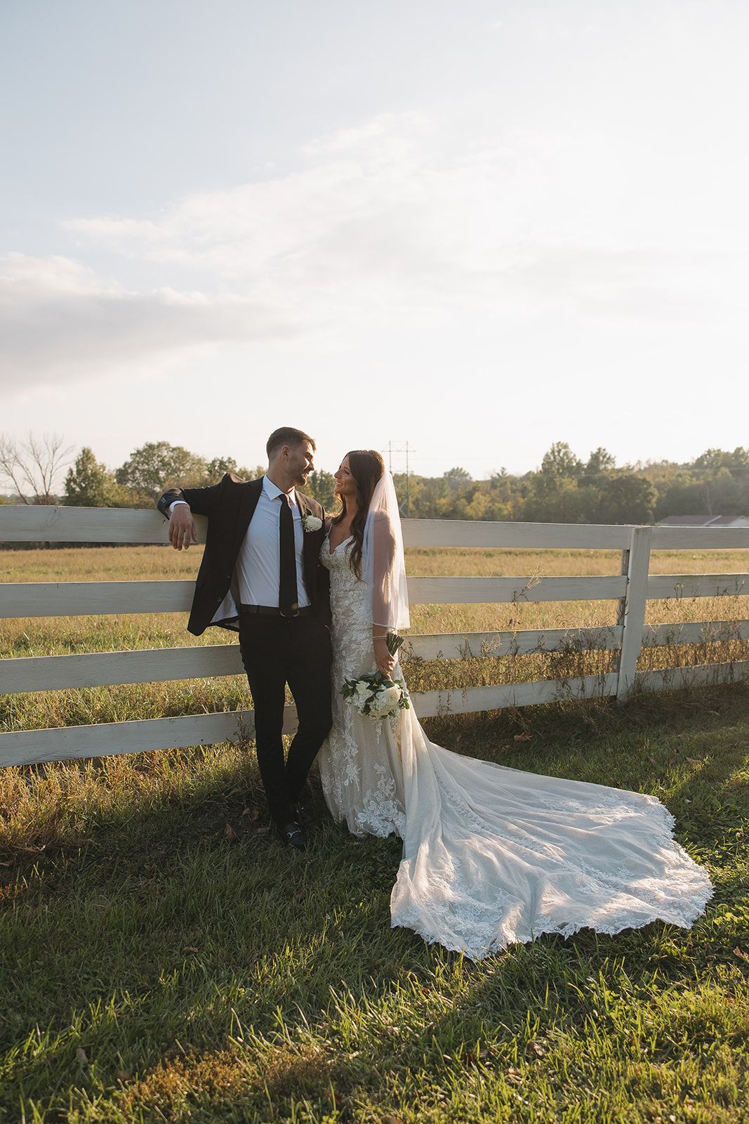 A couple on their wedding day.