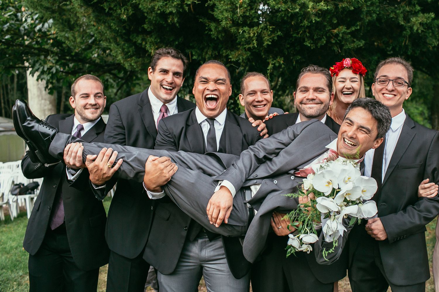 Raw emotional moments during a ceremony at Château de Changy. Authentic wedding reportage with a stunning French castle background