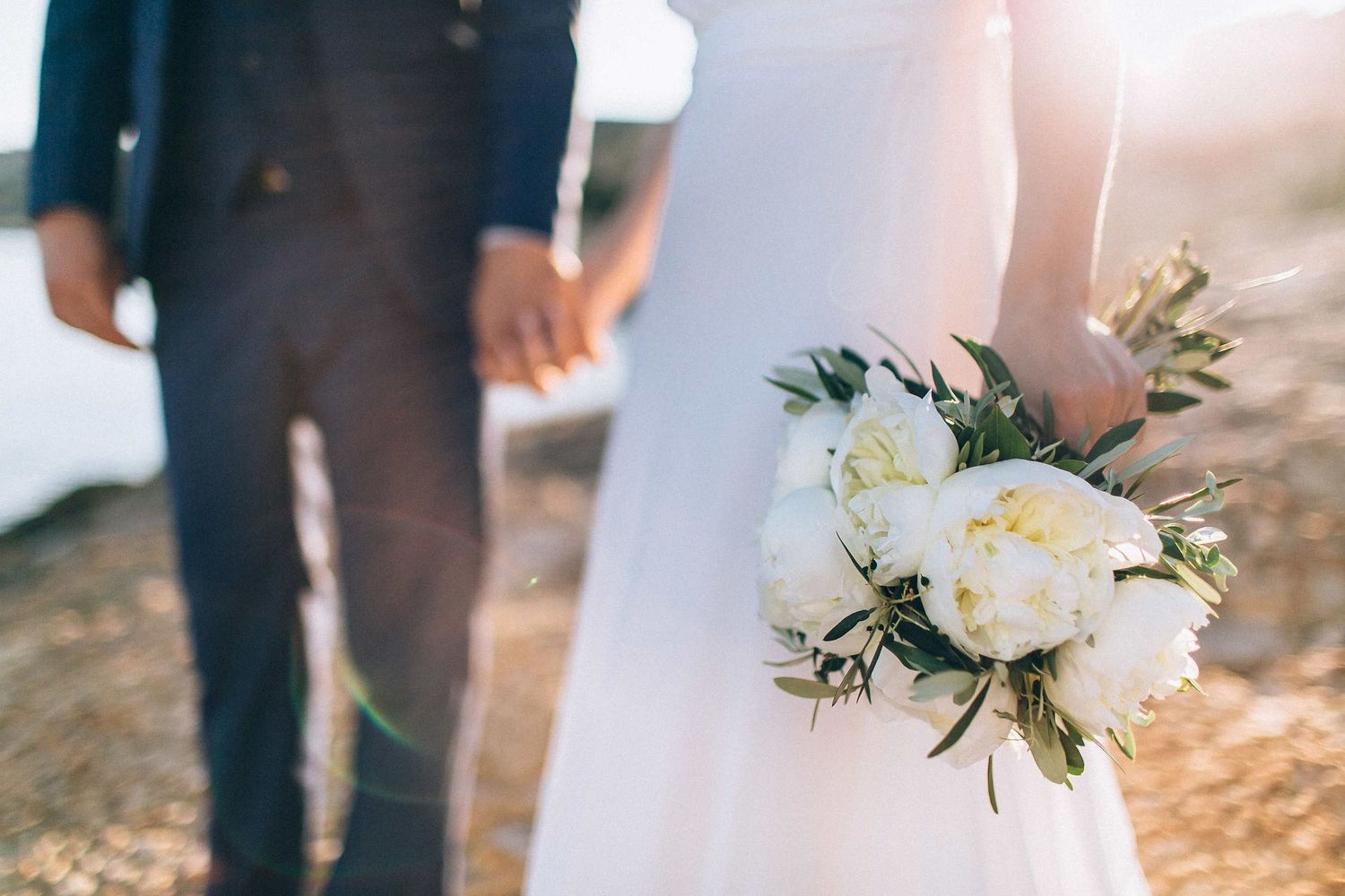 Professional shot of the elegant wedding bouquet designed for a destination wedding