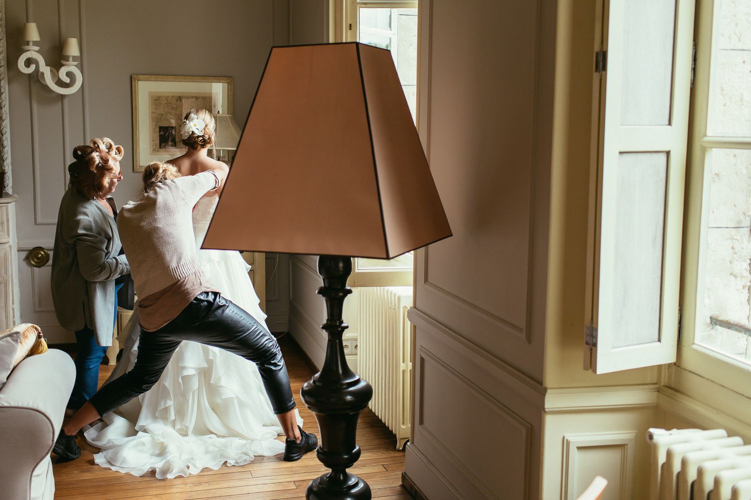 Sophisticated decor and vintage chandeliers at Château de Changy. Capturing the essence of French luxury