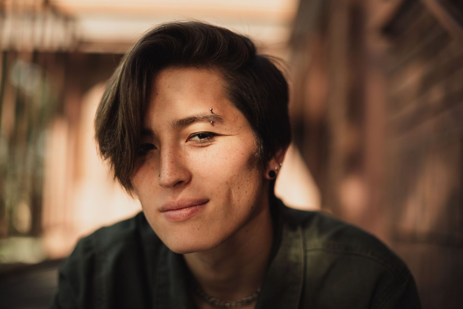 Close-up portrait series with soft lighting and natural expressions.