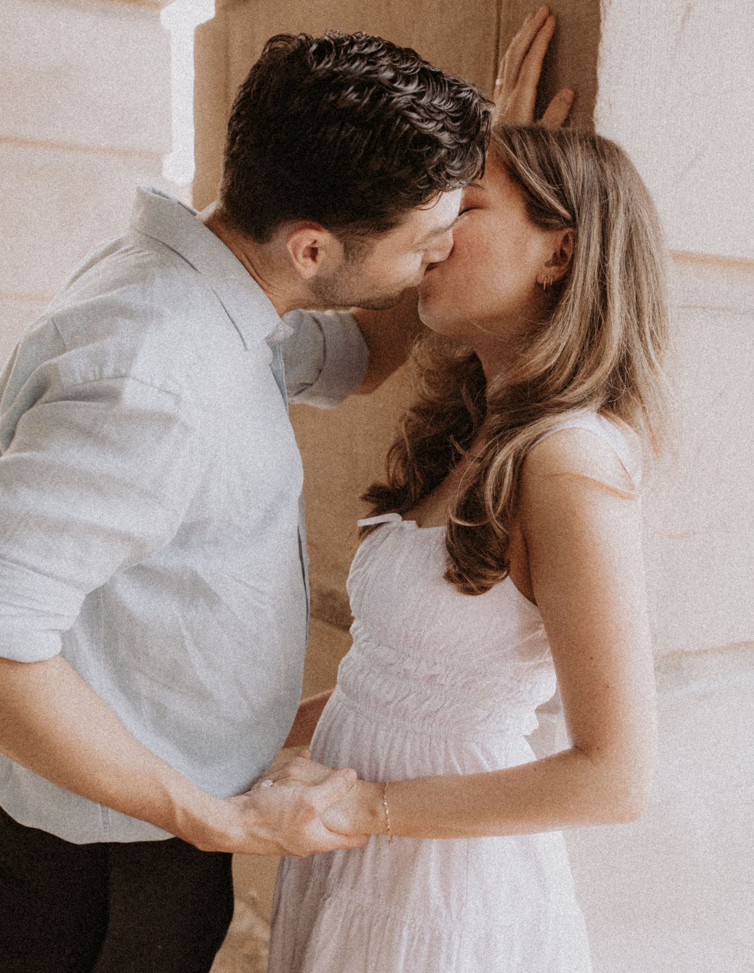 A couple share a kiss after their elopement by Cobourg Elopement Photographer