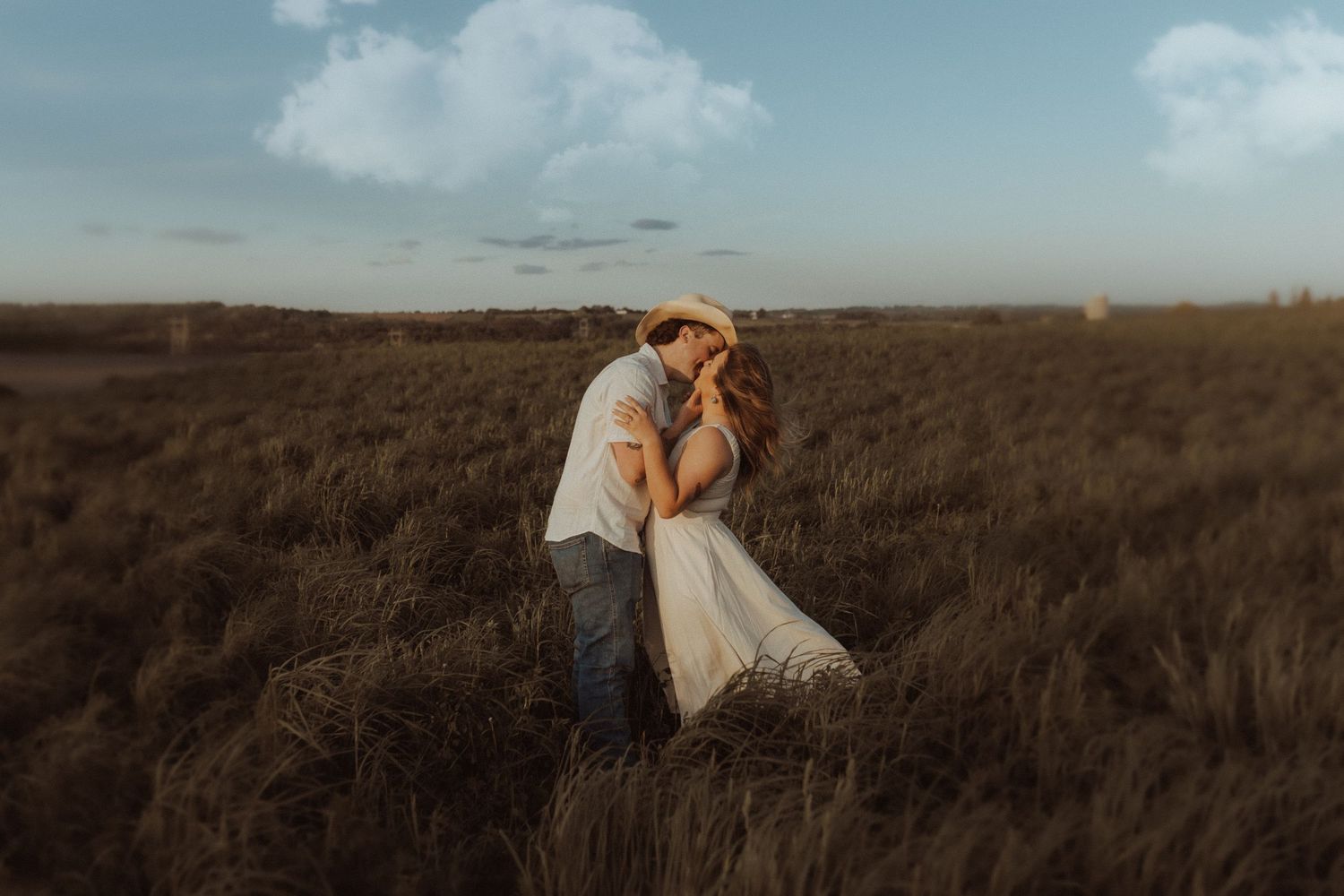 Couple celebrating their engagement during a natural outdoor photography session in Durham Region, Ontario