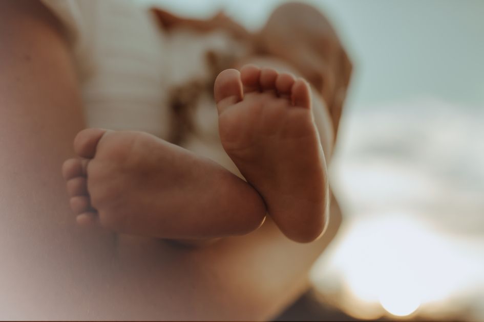Detail photo of newborn feet taken your Cobourg, ON family photographer