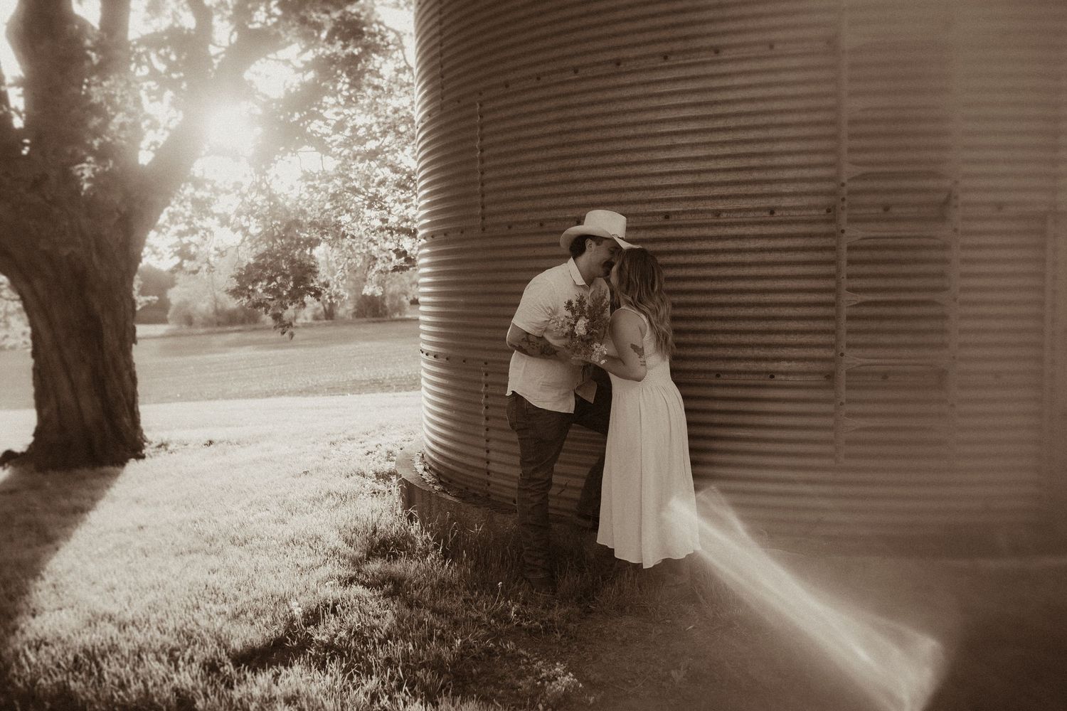 Golden hour engagement photography in Orono Ontario rural field family photographer Durham Region