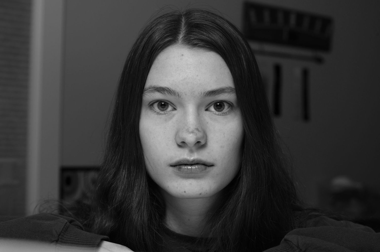 High contrast picture of my sister