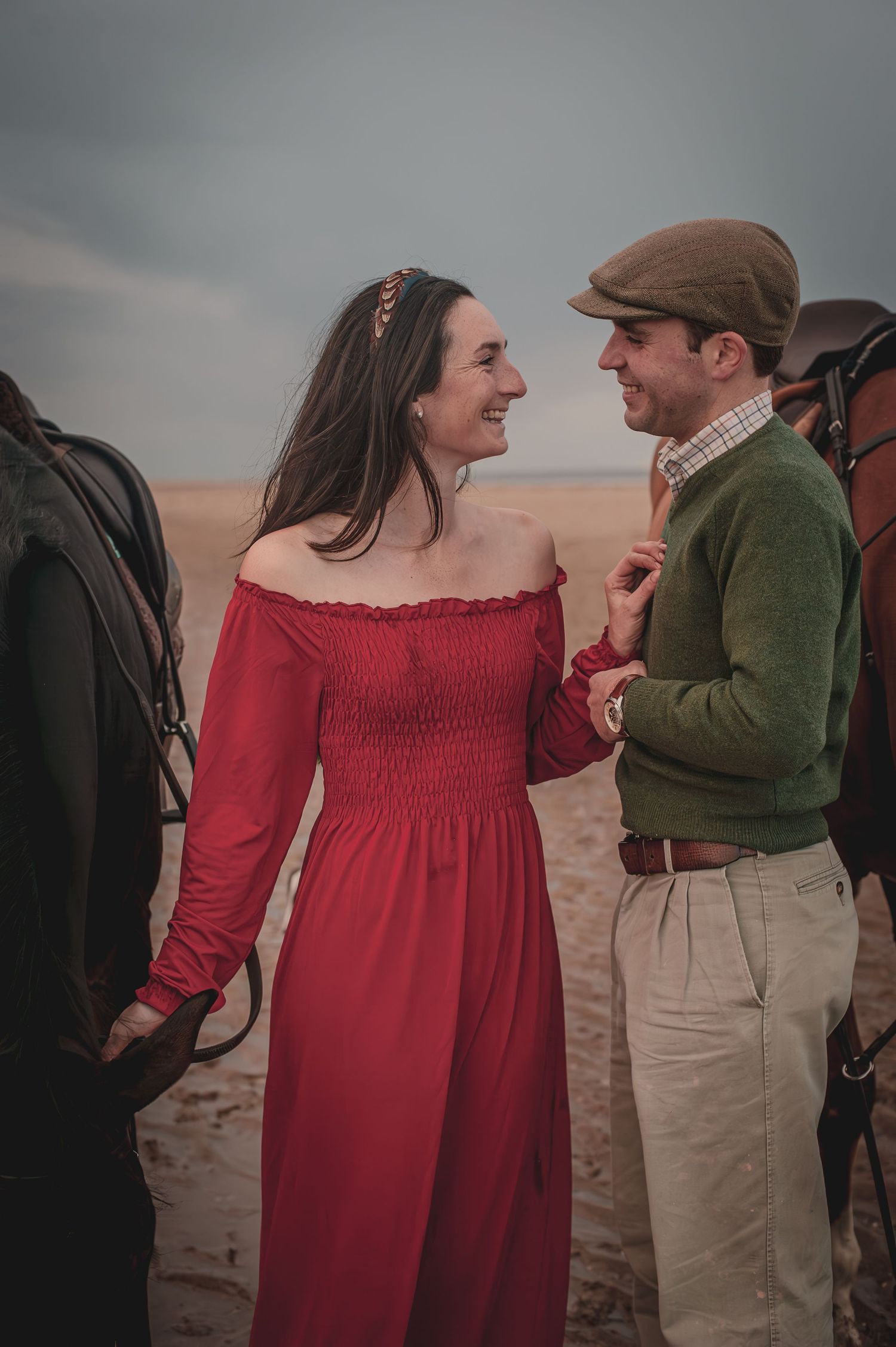 Equestrian Bride, Equestrian Groom, horse wedding, pre-shoot, North Wales, talacre beach, luxury, relaxed, ease, documentary photography