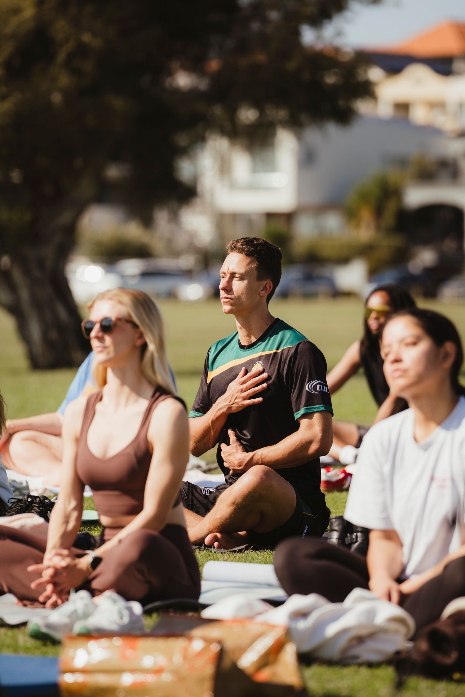 Asana Breathwork Community Session 2025 - People meditating