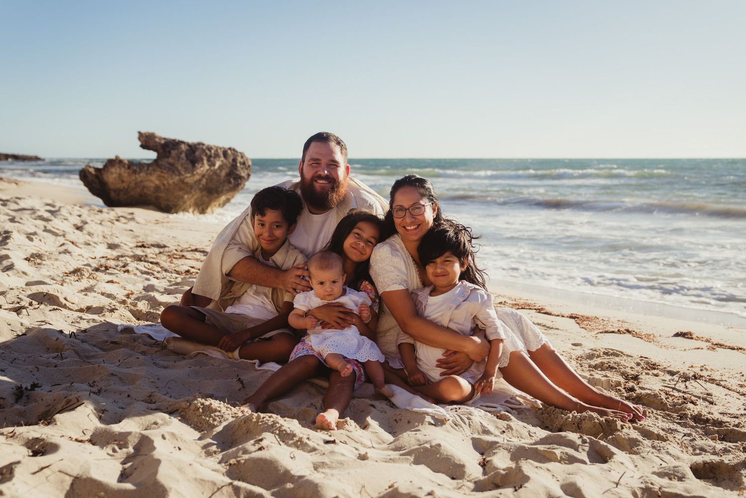 Family photography at beach