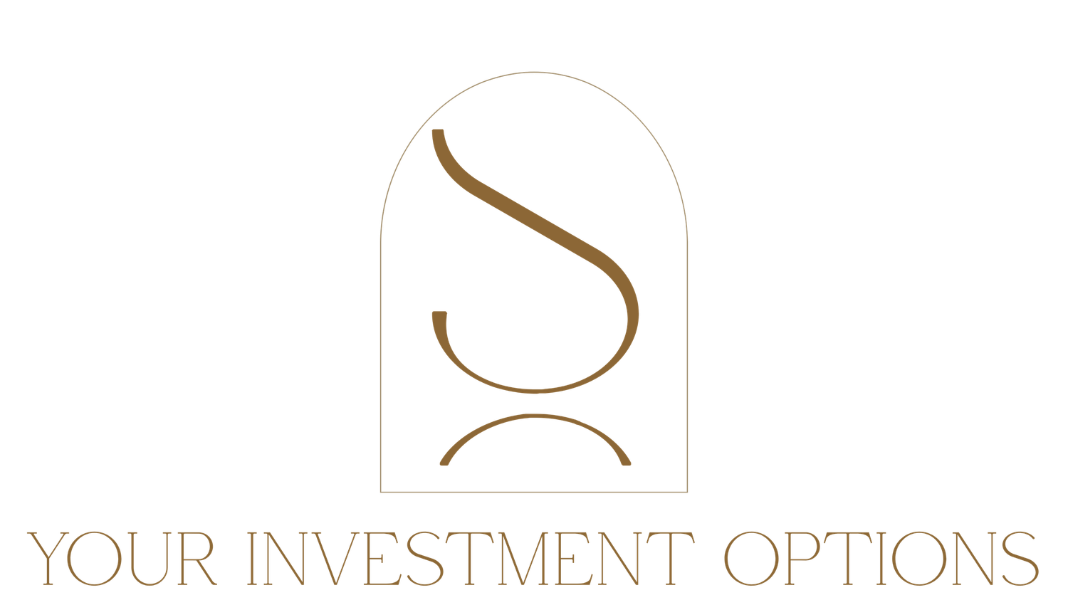A brown and white infographic diagram showing investment options with circular design elements and connecting lines.