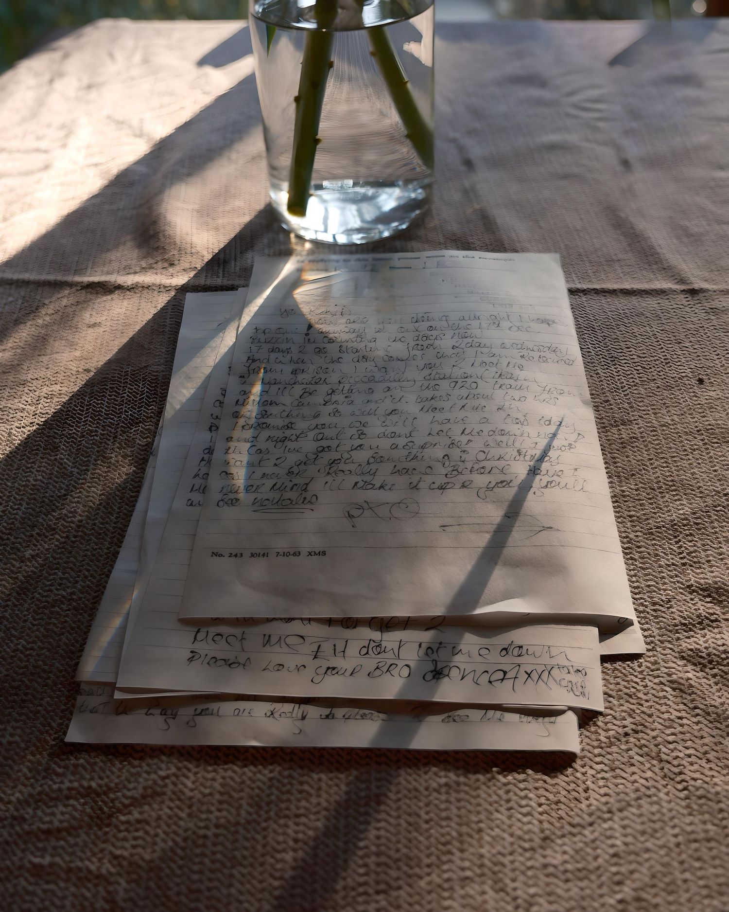 Lilies and letters from The Last Time I Saw You.