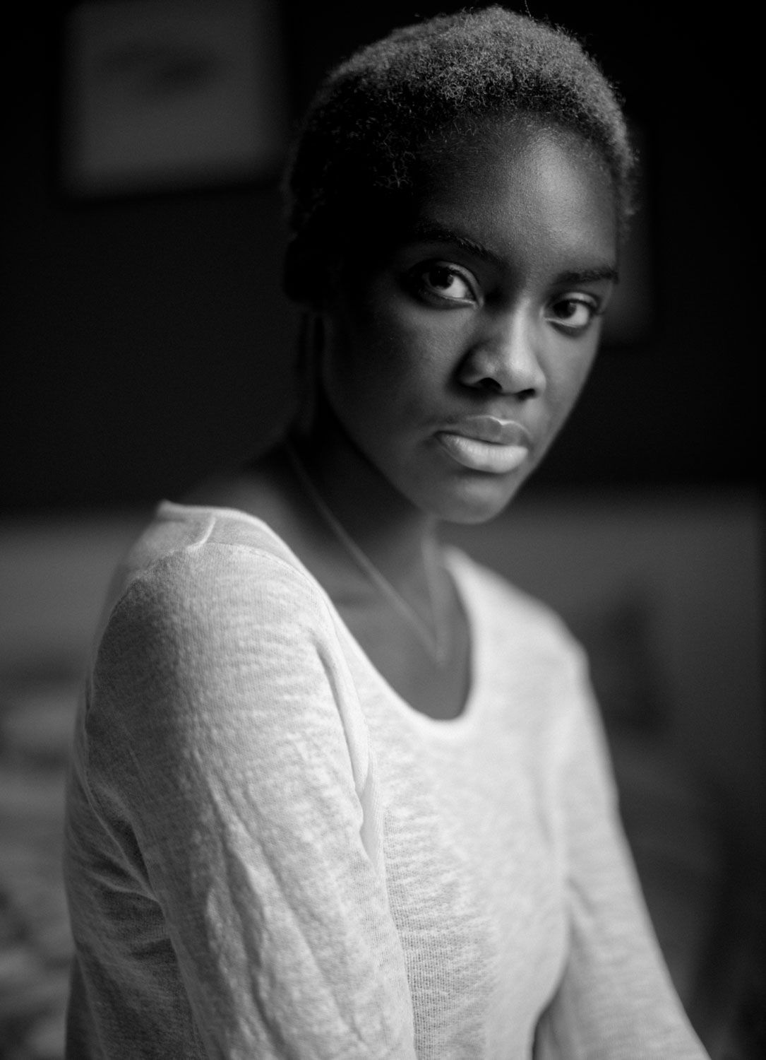 Fine art black and white beauty portrait of a woman, photographed by subversePhoto in Ireland.
