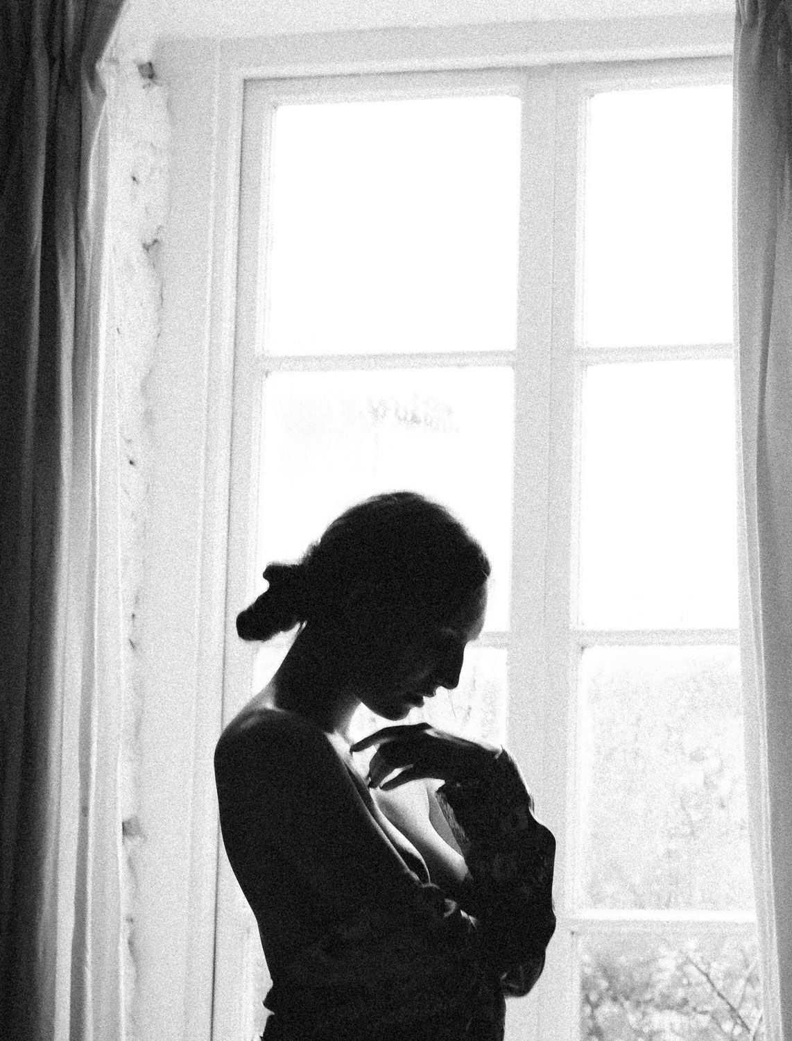Black and white Fine art portrait showcasing personal expression and timeless beauty.