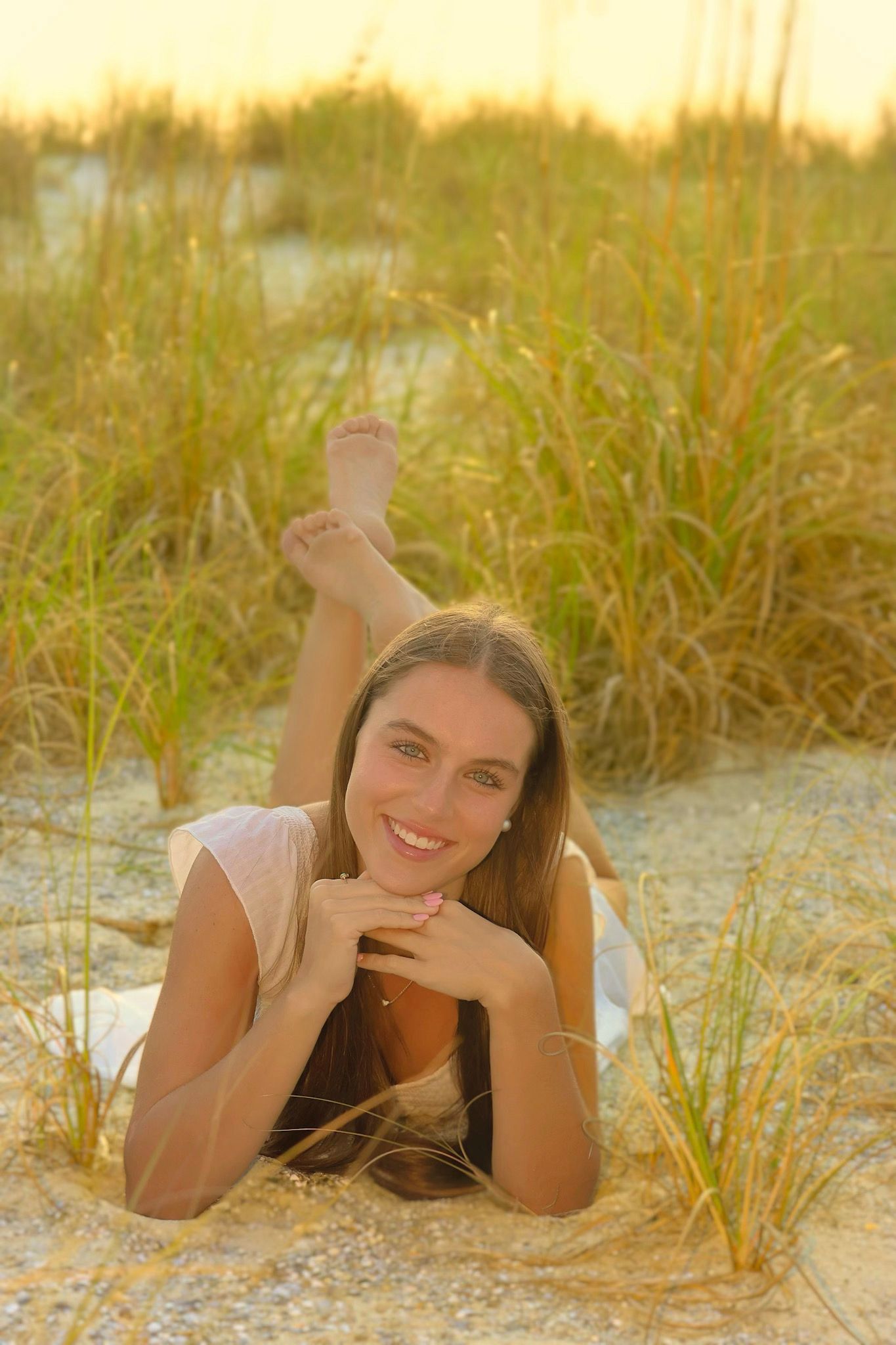 Oak Island, North Carolina Sunset Senior Beach Session