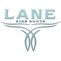 Elegant teal logo design for Lane Fine Boots featuring clean typography and decorative swirl elements.